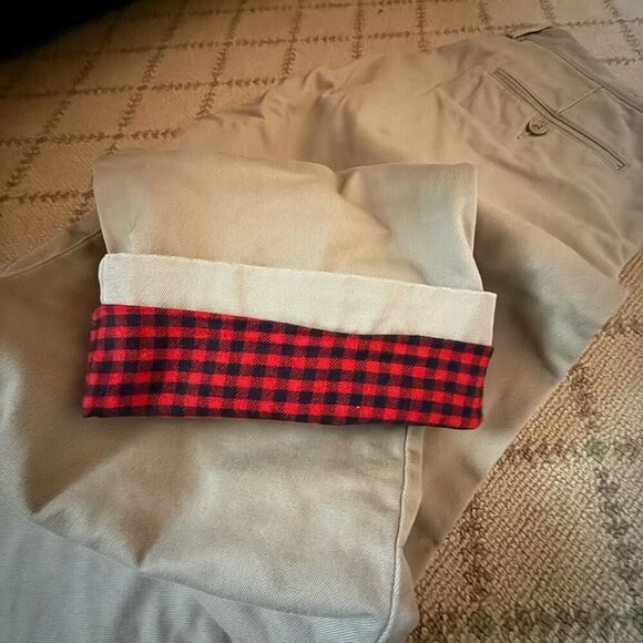 J. Crew 770 Khaki Chino pant w flannel lining 34 x 32 - Picture 7 of 11